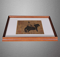 五通桥书画装裱配框服务案例